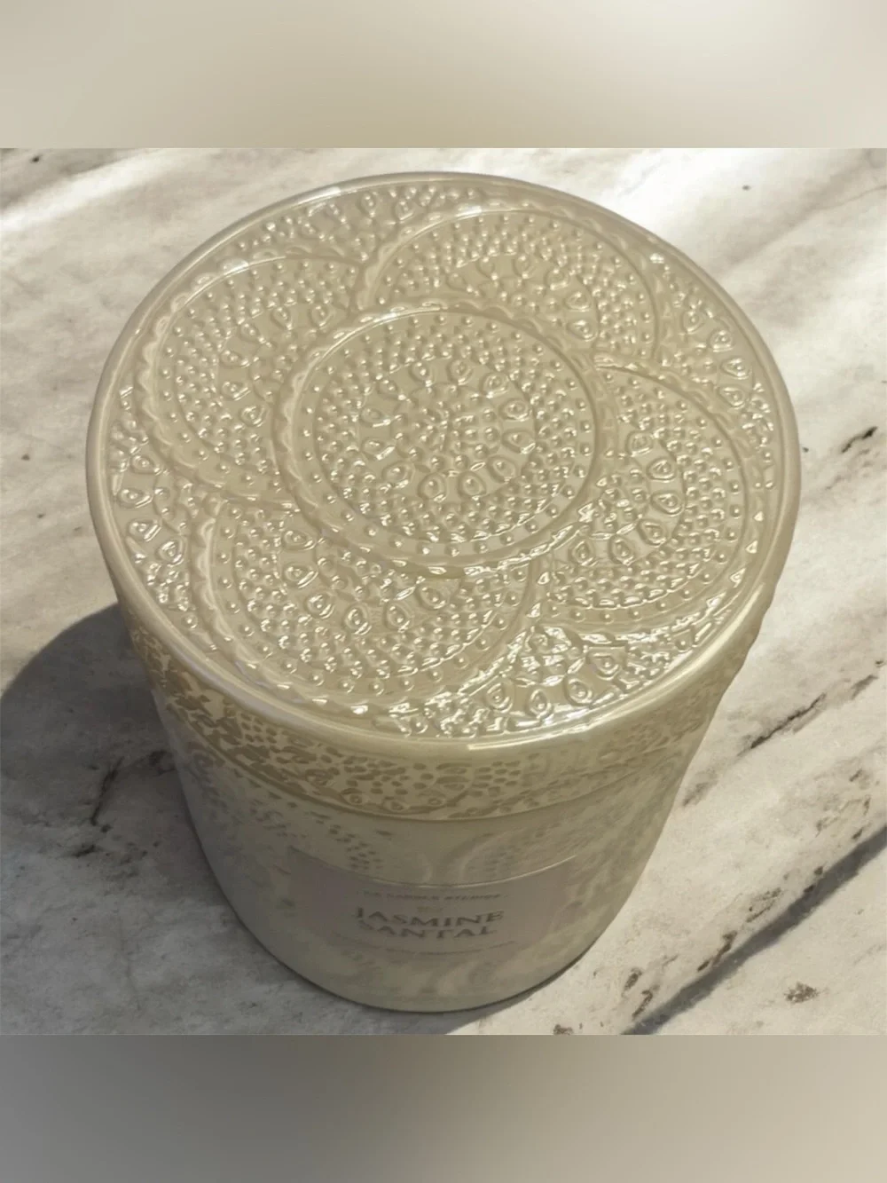 CA Candle Studios Jasmine Santal Scented Candle 9.2 oz/Embossed Glass Jar